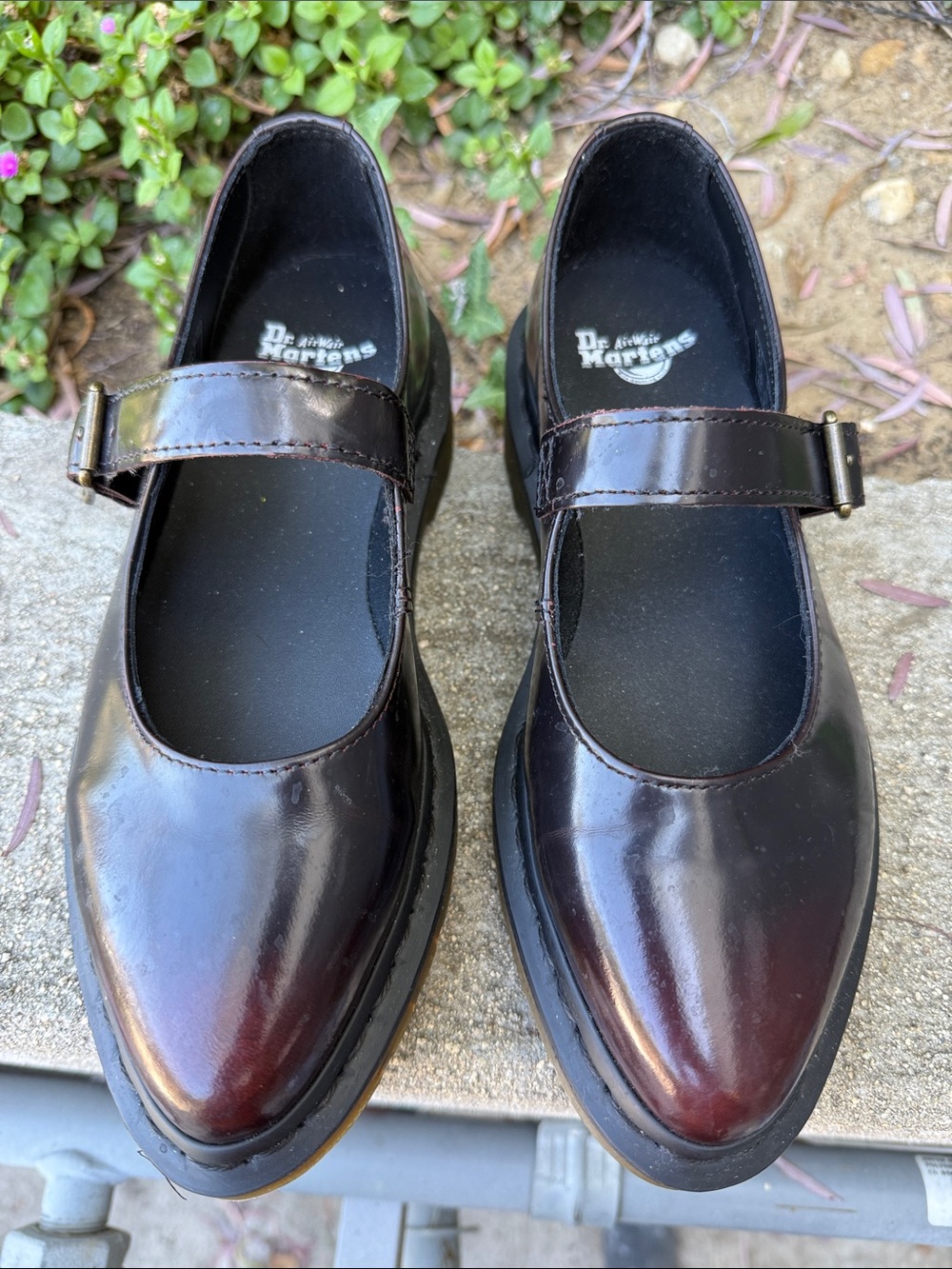 Dr. Martens Mary Janes - Burgundy Patent